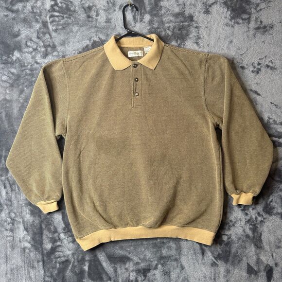 Norm Thompson Collard Long Sleeve Pullover Sweater Size Large Beige - Picture 1 of 7